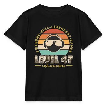 Level 47 - Stanley/Stella MINI CREATOR Kids’ T-Shirt - black - Front - Mikhail (115cm)