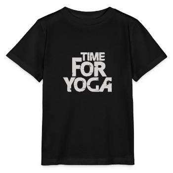 Time for yoga - Stanley/Stella MINI CREATOR Kids’ T-Shirt - black - Front - Mikhail (115cm)