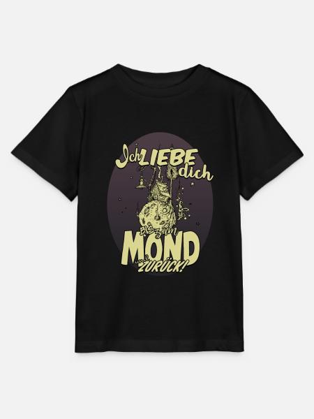 Ich liebe Dich bis zum Mond und zurück - Stanley/Stella Kinder T-Shirt MINI CREATOR  - Schwarz