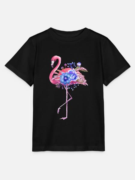 Aquarell Flamingo - Stanley/Stella Kinder T-Shirt MINI CREATOR - Schwarz