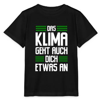 Klima geht dich was an! Klimawandel/Umwelt/Grün - Stanley/Stella Kinder T-Shirt MINI CREATOR  - Schwarz - Vorne - Mikhail (115cm)