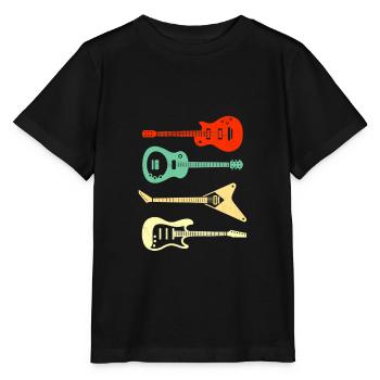 Guitar Player Gitarre - Stanley/Stella MINI CREATOR Kids’ T-Shirt - black - Front - Mikhail (115cm)
