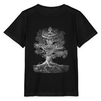 Yggdrasil the World Tree (pour les fonds sombres) - T-shirt bio MINI CREATOR Stanley/Stella Enfant - noir - Devant - Mikhail (115cm)