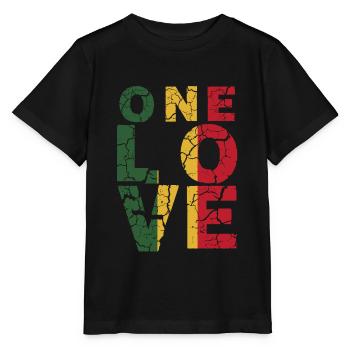 One Love - Stanley/Stella MINI CREATOR Kids’ T-Shirt - black - Front - Mikhail (115cm)