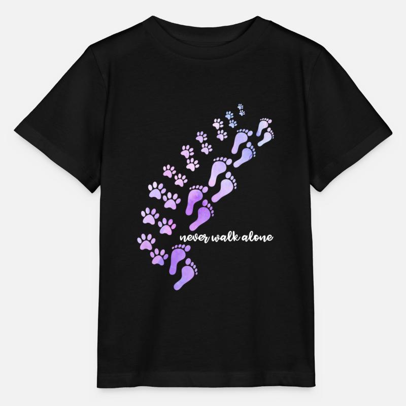 Never Walk Alone - Stanley/Stella MINI CREATOR Kids’ T-Shirt - black