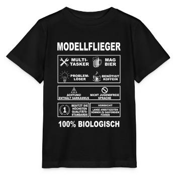 Modellflug Pilot Modellbau Flugzeug Modellbauer - Stanley/Stella Kinder T-Shirt MINI CREATOR  - Schwarz - Vorne - Mikhail (115cm)