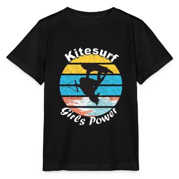 Kitesurf Girls Power " Mädelszeit " - Stanley/Stella Kinder T-Shirt MINI CREATOR  - Schwarz - Vorne - Mikhail (115cm)