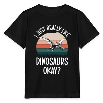 Dino Triceratops Rex Raptor - T-shirt bio MINI CREATOR Stanley/Stella Enfant - noir - Devant - Mikhail (115cm)