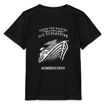 Vater und Kapitän: Die ultimative Kombination! - Stanley/Stella Kinder T-Shirt MINI CREATOR  - Schwarz - Vorne - Mikhail (115cm)