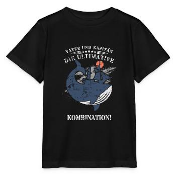 Vater und Kapitän: Die ultimative Kombination! - Stanley/Stella Kinder T-Shirt MINI CREATOR  - Schwarz - Vorne - Mikhail (115cm)