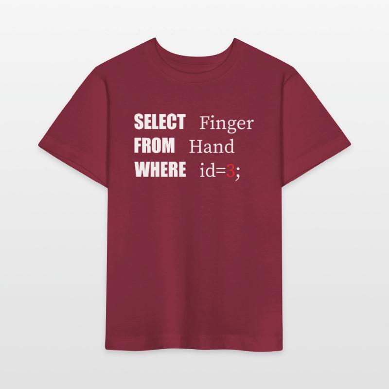 Hand Select Finger, Funny code. Coders Language Stanley/Stella MINI CREATOR Kids’ T-Shirt