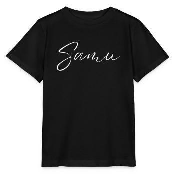 Nom de Samu avec S Nom du garçon Naissance Baby Shower Garçon - T-shirt bio MINI CREATOR Stanley/Stella Enfant - noir - Devant - Mikhail (115cm)