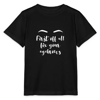Augenbrauen Schminke Shirt & Geschenk - Stanley/Stella Kinder T-Shirt MINI CREATOR  - Schwarz - Vorne - Mikhail (115cm)