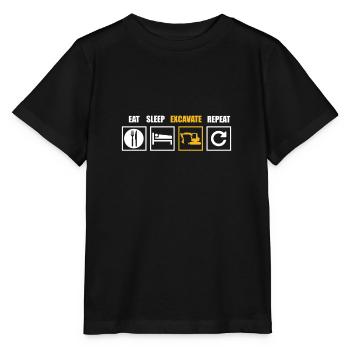 Baggern - Stanley/Stella Kinder T-Shirt MINI CREATOR  - Schwarz - Vorne - Mikhail (115cm)