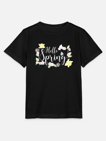Hello Spring weiss - Stanley/Stella Kinder T-Shirt MINI CREATOR - Schwarz