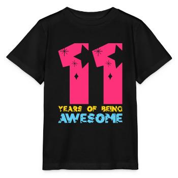 11 ANS D’ÊTRE UNE LICORNE GÉNIALE 11E ANNIVERSAIRE - T-shirt bio MINI CREATOR Stanley/Stella Enfant - noir - Devant - Mikhail (115cm)