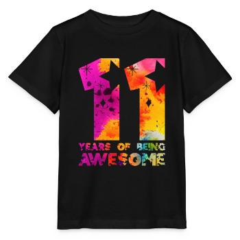 11 ANS D’ÊTRE UNE LICORNE GÉNIALE 11E ANNIVERSAIRE - T-shirt bio MINI CREATOR Stanley/Stella Enfant - noir - Devant - Mikhail (115cm)