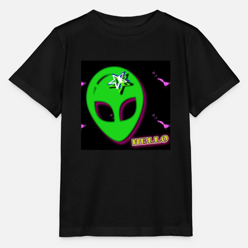 Hello (Alien) - Boutique WoW - 2023 - T-shirt bio MINI CREATOR Stanley/Stella Enfant - noir