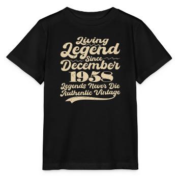 Il était une fois une légende. Décembre 1958 Naissance - T-shirt bio MINI CREATOR Stanley/Stella Enfant - noir - Devant - Mikhail (115cm)