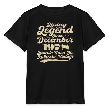 Il était une fois une légende. Décembre 1978 Naissance - T-shirt bio MINI CREATOR Stanley/Stella Enfant - noir - Devant - Mikhail (115cm)