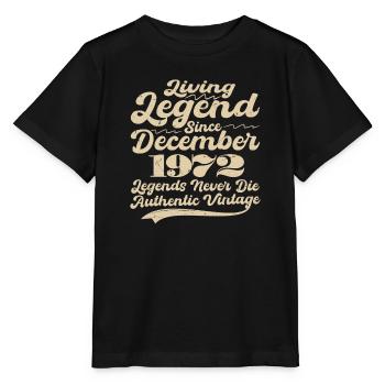 Il était une fois une légende. Décembre 1972 Naissance - T-shirt bio MINI CREATOR Stanley/Stella Enfant - noir - Devant - Mikhail (115cm)
