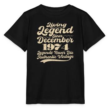 Il était une fois une légende. Décembre 1974 Naissance - T-shirt bio MINI CREATOR Stanley/Stella Enfant - noir - Devant - Mikhail (115cm)