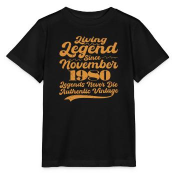 Il était une fois une légende. Novembre 1980 Naissance - T-shirt bio MINI CREATOR Stanley/Stella Enfant - noir - Devant - Mikhail (115cm)