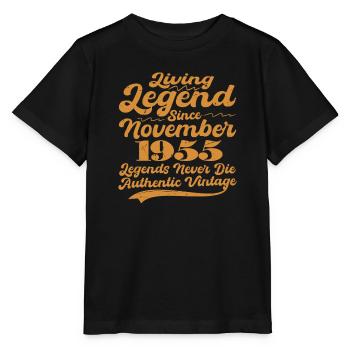 Il était une fois une légende. Novembre 1955 Naissance - T-shirt bio MINI CREATOR Stanley/Stella Enfant - noir - Devant - Mikhail (115cm)