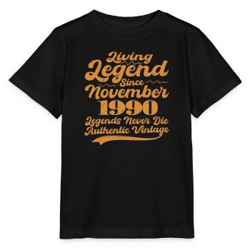 Il était une fois une légende. Novembre 1990 Naissance - T-shirt bio MINI CREATOR Stanley/Stella Enfant - noir - Devant - Mikhail (115cm)