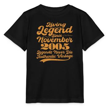 Il était une fois une légende. Novembre 2005 Naissance - T-shirt bio MINI CREATOR Stanley/Stella Enfant - noir - Devant - Mikhail (115cm)