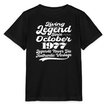 Il était une fois une légende. Octobre 1977 Naissance - T-shirt bio MINI CREATOR Stanley/Stella Enfant - noir - Devant - Mikhail (115cm)