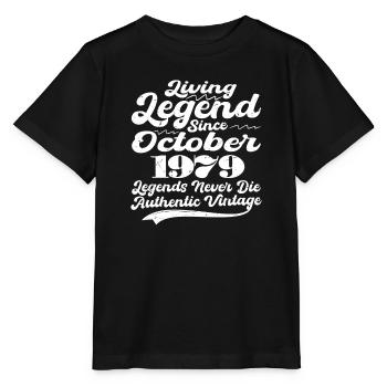 Il était une fois une légende. Octobre 1979 Naissance - T-shirt bio MINI CREATOR Stanley/Stella Enfant - noir - Devant - Mikhail (115cm)