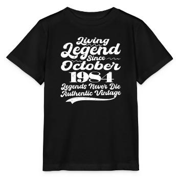 Il était une fois une légende. Octobre 1984 Naissance - T-shirt bio MINI CREATOR Stanley/Stella Enfant - noir - Devant - Mikhail (115cm)