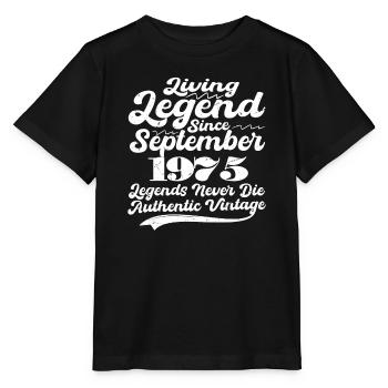 Il était une fois une légende. Septembre 1975 Naissance - T-shirt bio MINI CREATOR Stanley/Stella Enfant - noir - Devant - Mikhail (115cm)