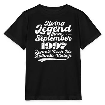 Il était une fois une légende. Septembre 1997 Naissance - T-shirt bio MINI CREATOR Stanley/Stella Enfant - noir - Devant - Mikhail (115cm)