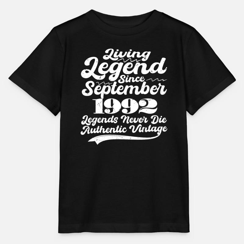 Es war einmal eine Legende. September 1992 Geburts - Stanley/Stella Kinder T-Shirt MINI CREATOR  - Schwarz