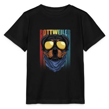 Vierbeiner Wauwau Rüde Hundebesitzer Rottweiler - Stanley/Stella Kinder T-Shirt MINI CREATOR  - Schwarz - Vorne - Mikhail (115cm)