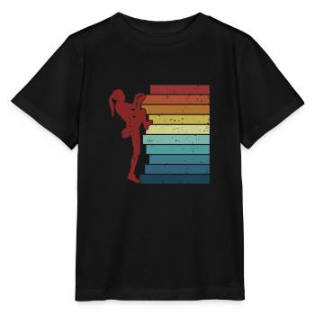 Bouldern Sportklettern Speedklettern Kraxler - Stanley/Stella Kinder T-Shirt MINI CREATOR  - Schwarz - Vorne - Mikhail (115cm)