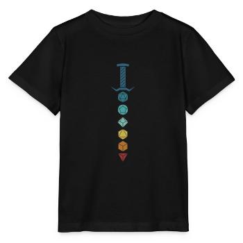 PnP RPG Jeu de rôle Tabletop Maître de jeu Pen - T-shirt bio MINI CREATOR Stanley/Stella Enfant - noir - Devant - Mikhail (115cm)