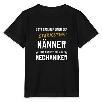 Mécanicien Homme le plus fort Mécatronicien - T-shirt bio MINI CREATOR Stanley/Stella Enfant - noir - Devant - Mikhail (115cm)