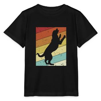 Vierbeiner Wauwau Rüde Hundebesitzer Hund - Stanley/Stella Kinder T-Shirt MINI CREATOR  - Schwarz - Vorne - Mikhail (115cm)
