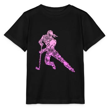 Eishockey Eishockeyspielerin Damen Mädchen - Stanley/Stella Kinder T-Shirt MINI CREATOR  - Schwarz - Vorne - Mikhail (115cm)