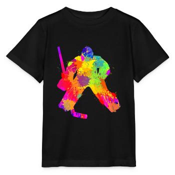 Eishockey Torwart Jungen Kinder - Stanley/Stella Kinder T-Shirt MINI CREATOR  - Schwarz - Vorne - Mikhail (115cm)