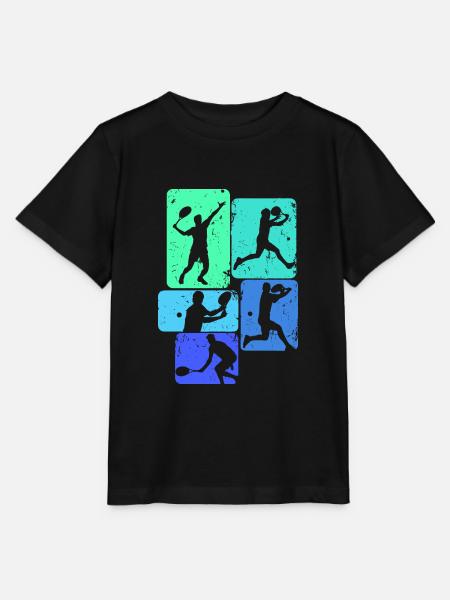Tennis Tennisspieler Kinder Jungen - Stanley/Stella Kinder T-Shirt MINI CREATOR  - Schwarz