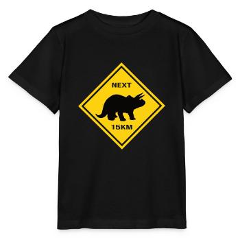 Attention Triceratops - Stanley/Stella MINI CREATOR Kids’ T-Shirt - black - Front - Mikhail (115cm)