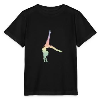 Gymnast floor gymnastics - Stanley/Stella MINI CREATOR Kids’ T-Shirt - black - Front - Mikhail (115cm)