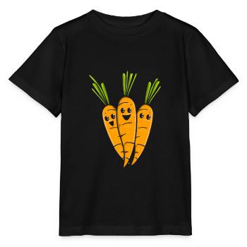 Carottes betteraves carottes carotte carotte - T-shirt bio MINI CREATOR Stanley/Stella Enfant - noir - Devant - Mikhail (115cm)