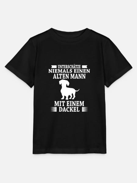 Alten Mann Dackel Geschenk - Stanley/Stella Kinder T-Shirt MINI CREATOR - Schwarz