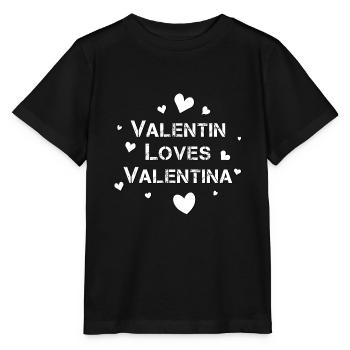Valentine's Day Happy Valentine s - Stanley/Stella MINI CREATOR Kids’ T-Shirt - black - Front - Mikhail (115cm)