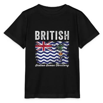 British Indian Ocean Territory Flag - Stanley/Stella MINI CREATOR Kids’ T-Shirt - black - Front - Mikhail (115cm)
